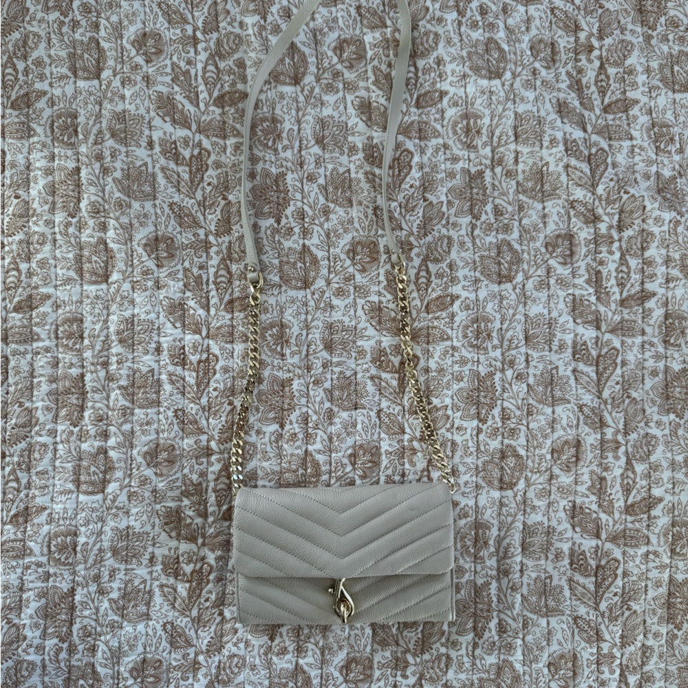 Rebecca Minkoff Edie Quilted Leather Wallet on a Chain